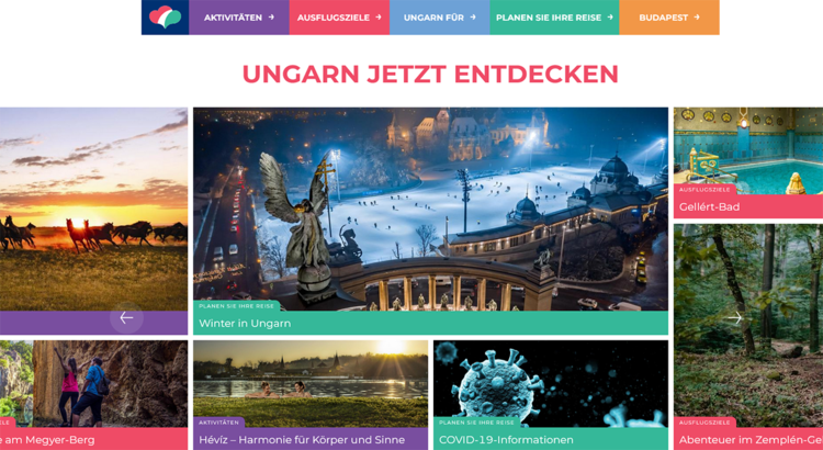 Ungarn Screenshot Website Visit Hungary